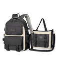 thumbnail image 1 of Mochila Escolar Viaje Bolsa Impermeable Mochilas Reforzada 2 En 1 Negra, 1 of 5