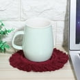 thumbnail image 3 of Posavasos - Posavasos de estilo nórdico para tejer a mano con borla, mantel individual para cocina(rojo), 3 of 8