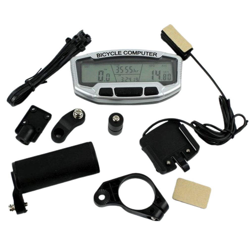 LCD Bicycle Bike Cycling Computer Odometer Speedometer Velometer With Backlight 