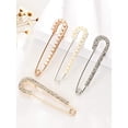 thumbnail image 5 of Broches para mujer, broches para chal de suéter, broches de perlas y cristales de imitación, broches de seguridad, broches para camisa de vestir para mujer, 2 estilos, dorado, plateado, 5 of 5