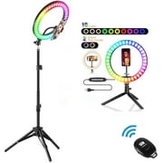 Best Ring Light For Nights - 10" RGB Selfie Ring Light with Tripod St Review 