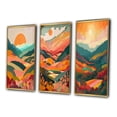 thumbnail image 3 of Designart "Serene Sun-Drenched Elegance III" Minimalism Landscape Framed Wall Art Set Of 3 - Orange Minimalism Frame Gallery Wall Set For Home Decor, 3 of 7