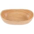 thumbnail image 1 of Tazón de madera natural en forma de bote de madera de madera de almacenamiento de bocadillos para servir tazón, 1 of 5