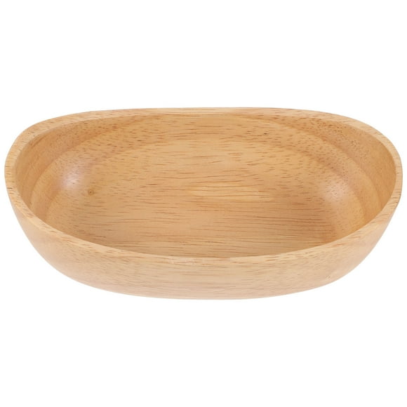 Tazón de madera natural en forma de bote de madera de madera de almacenamiento de bocadillos para servir tazón