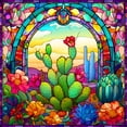 thumbnail image 1 of 5D DIY Taladro Vitral Cactus Arte Del, 1 of 9
