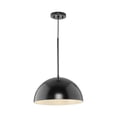 thumbnail image 5 of Perimeter Collection One-Light Matte Black Mid-Century Modern Pendant with metal Shade, 5 of 14