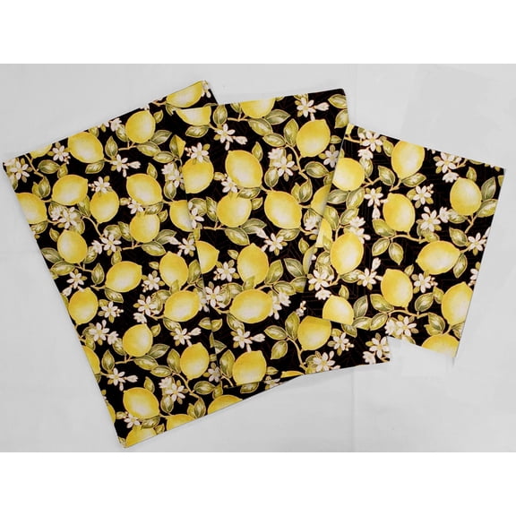 Lemon Blossoms Countertop Appliance Slider Mats by Penny's Needful Things - Large
