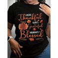 thumbnail image 1 of Women's Graphic T-Shirt With Pumpkins, Casual Short Sleeve Round Neck Top, Machine Washable Spring/Summer Holiday apparel, Thanksgiving T Shirts, Spring Summer Top, Relaxed Fit Tee, 1 of 6