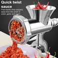 thumbnail image 3 of Hyasfey Meat Grinder Manual Mincer Sausage Maker Table Mount Pork Mincer Stainless Steel Adjustable Clamp Kitchen Tool Beef Pork Fish Chicken Sausage Making Tubes, 3 of 7