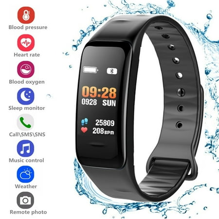 Fitness Tracker Heart Rate Monitor Watch Blood Pressure Activity Tracker Waterproof Smart Wristband for Kids Women Men, (Best Sport Watches With Heart Rate Monitor)