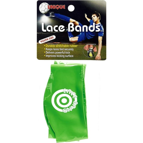 Unique Sports Lace Bands Cleat Lace Covers, Youth - Neon Green