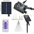 thumbnail image 3 of Solar Meteor Shower Icicle Lights - 20" 8 Tubes 288 LED Multicolor Raindrop Lights with Remote Timer - Holiday Party Christmas Decor (Multicolor), 3 of 8