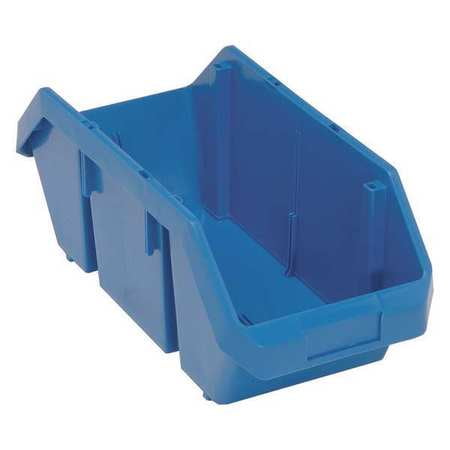 - Quantum Storage Systems 75 Lb Capacity, Cross-Stacking Bin, Double Hopper, Blue QP1887BL