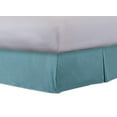 thumbnail image 2 of The Great American Store- 600 TC 100% Natural Cotton, Pleated Style Bed Skirt with 21 Inch Drop (Cal King Size, Solid Light Blue) -Easy Fit Dust Ruffle, Covers Bed Legs & Frame, 2 of 4