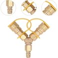 thumbnail image 3 of 3/8 'Y Splitter Separatorteile Sturdy Wearresistant Gas Quickconnect Adapter for Indoor Fireplaces Terrace Heating, 3 of 5
