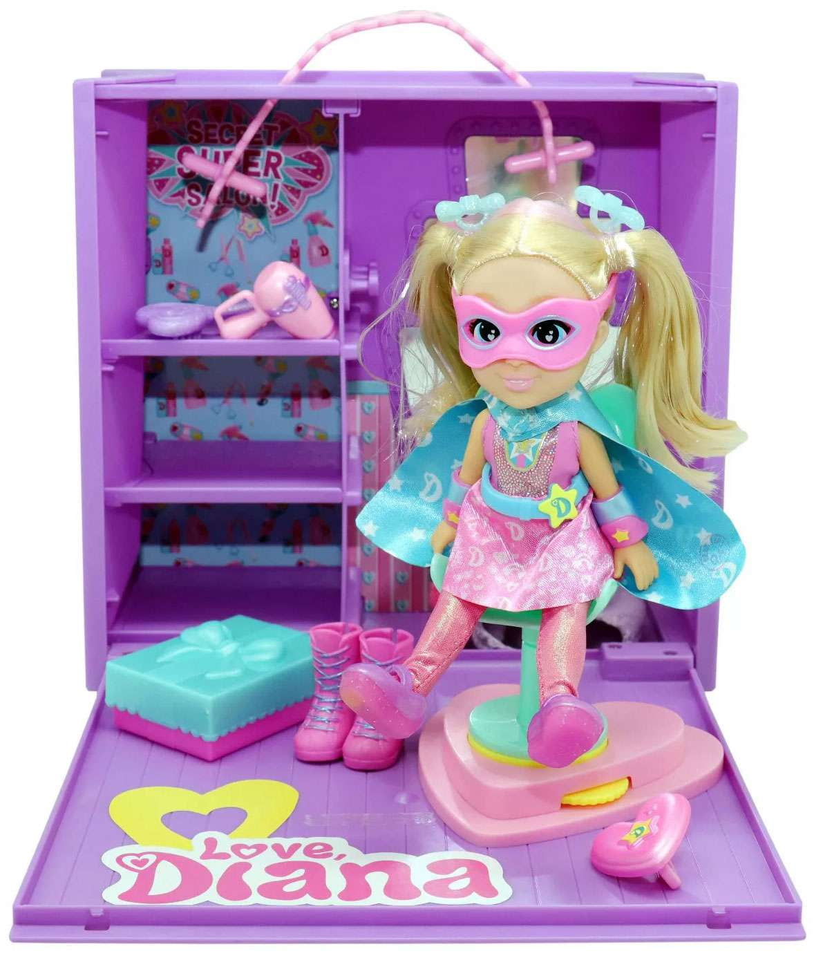 Love, Diana Super Secret Salon - Mini Mall Mystery Shopper - Giocattolo Con Diana E 6 Sorprese - 919602.002