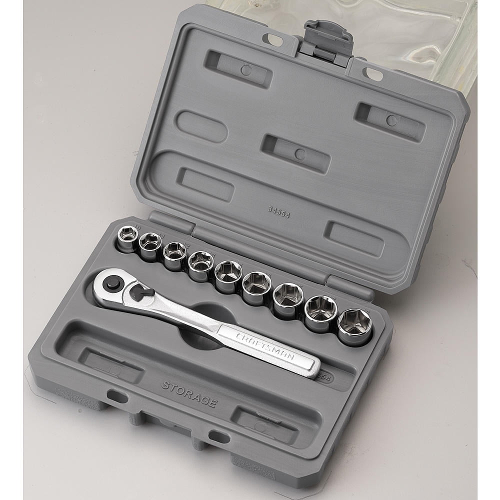 Craftsman 10 pc 3/8 in 6 pt Metric Socket Wrench Set 