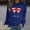 Blue, variant on mihongmao Valentine Shirts for Women Loose Women's Print Long Sleeve Round Neck Top Wine S