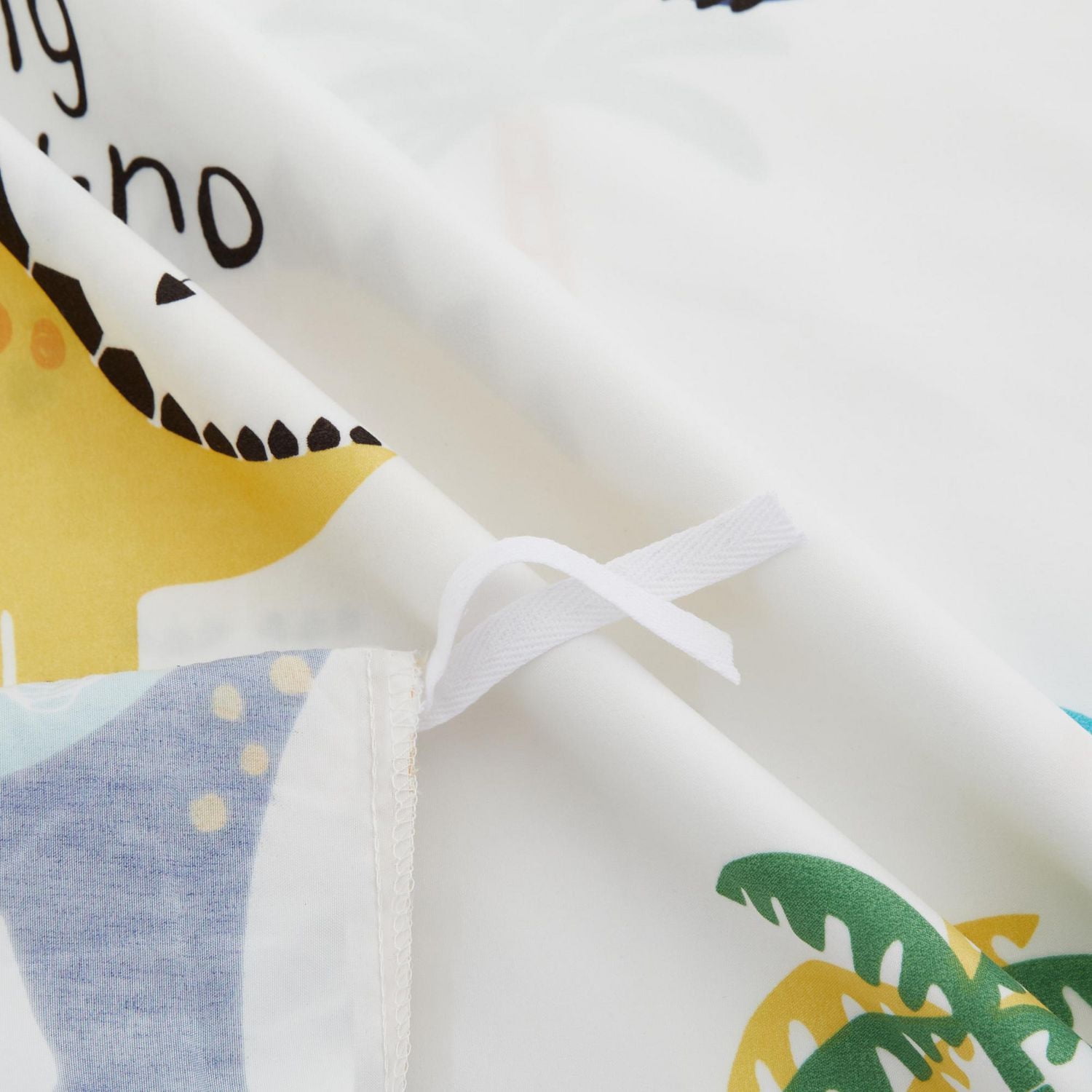 Marina Decoration Kids Boys Toddlers Cute Printed 600 Thread Count Soft Cotton Blend Percale Duvet Cover Set with Corner Tie and Zipper, Cartoon Dinosaur Zoo Dino Pattern