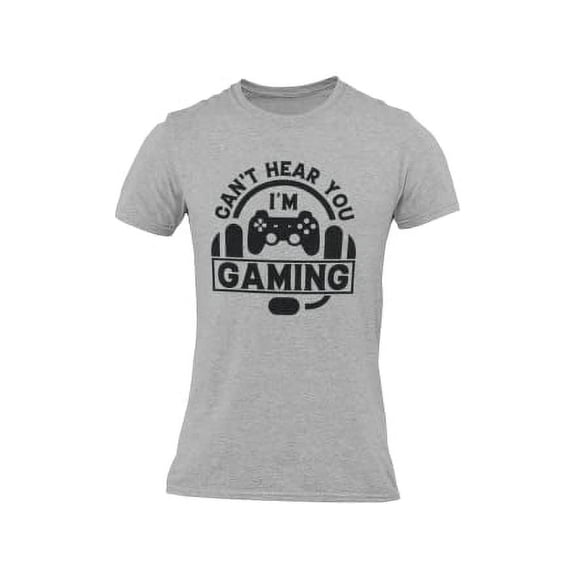 BROOKLYN VERTICAL Can't Hear You I'm Gaming | Funny Video Gamer Gaming Life Short Sleeve Crew Neck T-Shirt