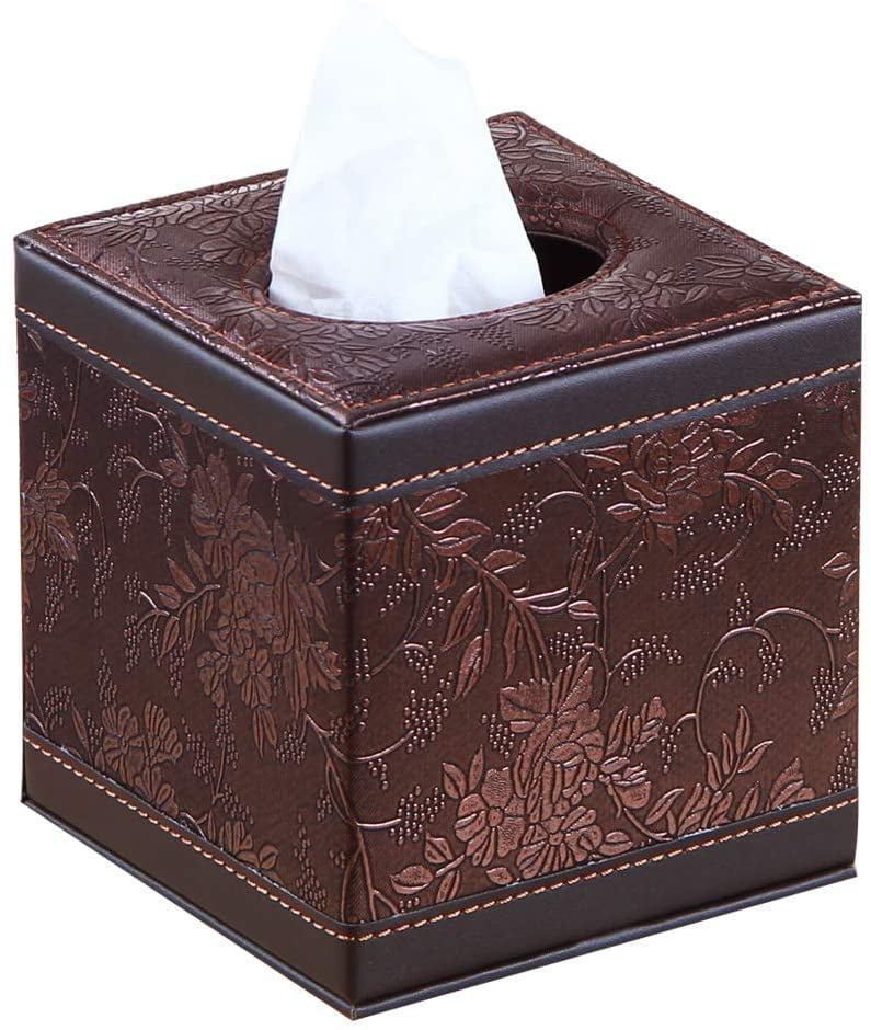 Square Paper Facial Tissue Box Covers Holder Case for Bathroom Countertops 