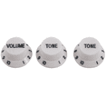 thumbnail image 2 of White Black 2 Volume & 4 Tone Guitar Control Knobs for Style Guitar, 2 of 7
