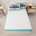 thumbnail image 3 of catabedysis Happy Camping Zipper Full Size Comforter Sets with Fitted Sheet and 2 Pillowcases,Rustic Camper Farmhouse Adventure Zipper Bedding Set For Boys,Multicolor,Reversible,4-Piece, 3 of 7