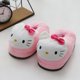 thumbnail image 1 of Pantuflas de algodón con dibujos animados de Hello Kitty de Sanrio, zapatos de tacón plano para mujer, zapatos de cabeza grande, zapatos cálidos para adultos, zapatillas para dormitorios, 1 of 5