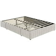 thumbnail image 2 of Yaheetech Full Upholstered Platform Bed Frame with 3 Storage Drawers, No Headboard, Beige, 2 of 7