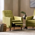 thumbnail image 3 of Mason Mid-Century Modern Indoor Fabric Recliner, Muted Green, 3 of 10