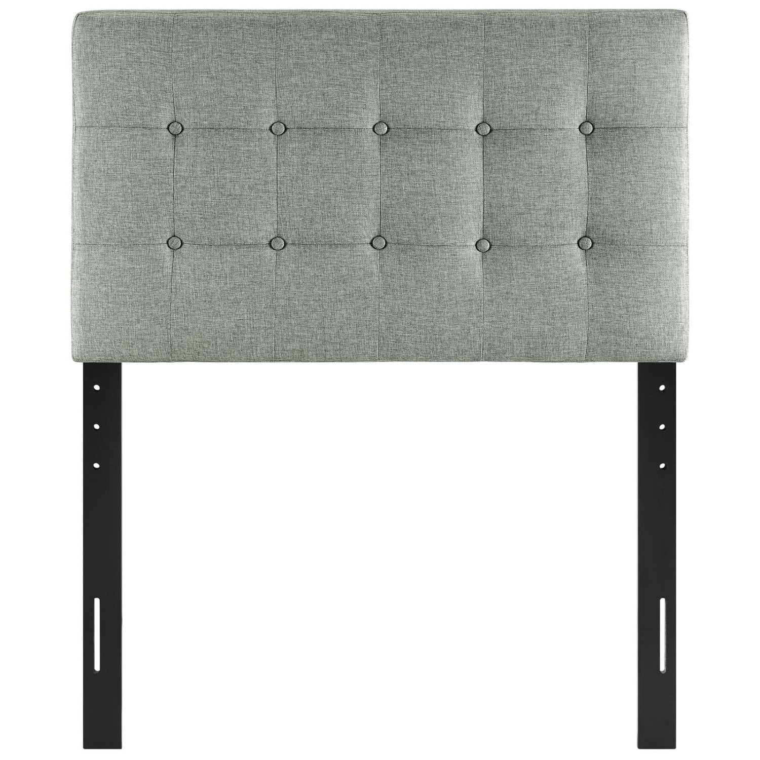 Tufted Headboard, Twin Size, Grey Gray, Fabric, Bedroom, Modern Contemporary HB34981