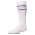 thumbnail image 2 of MeMoi Girls "Sunshine" Triple-Stripe Cotton-Blend Ribbed Knee High Sock - Girls - Female, 10, Winter White, 2 of 8