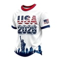 thumbnail image 3 of LNZGNM Men's USA Soccer Jersey 2026 Country Team Crewneck Short Sleeve Fan International Football Shirt Retro Streetwear Top,Sky Blue(S), 3 of 7