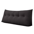 thumbnail image 1 of Dorm Triangular Headboard Pillow Polyester Velvet Fabric Ergonomic Design Side Pocket Washable Removable for Bed Sofa Floor Window Seat 50x80cm, 1 of 1
