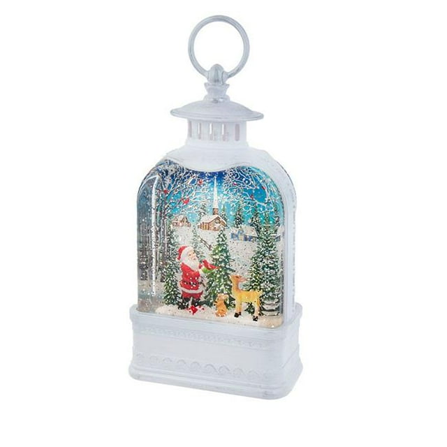 Kurt S. Adler JEL2006 9.5 in. Battery-Operated Lighted Santa Water Lantern