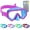 04-Purple Blue, variant on Vvinca Kids Swim Goggles with Nose Cover, Snorkel Diving Mask Fabric Strap Anti Fog Anti Shattered Lens Goggles for Kids 3-15