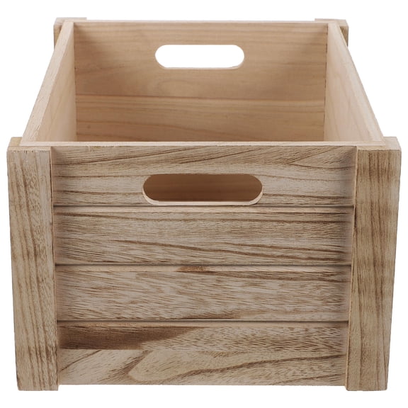 COSMOBETTY Garden Storage Box Wooden Planter Pot Wood Burnt Color 1Pcs