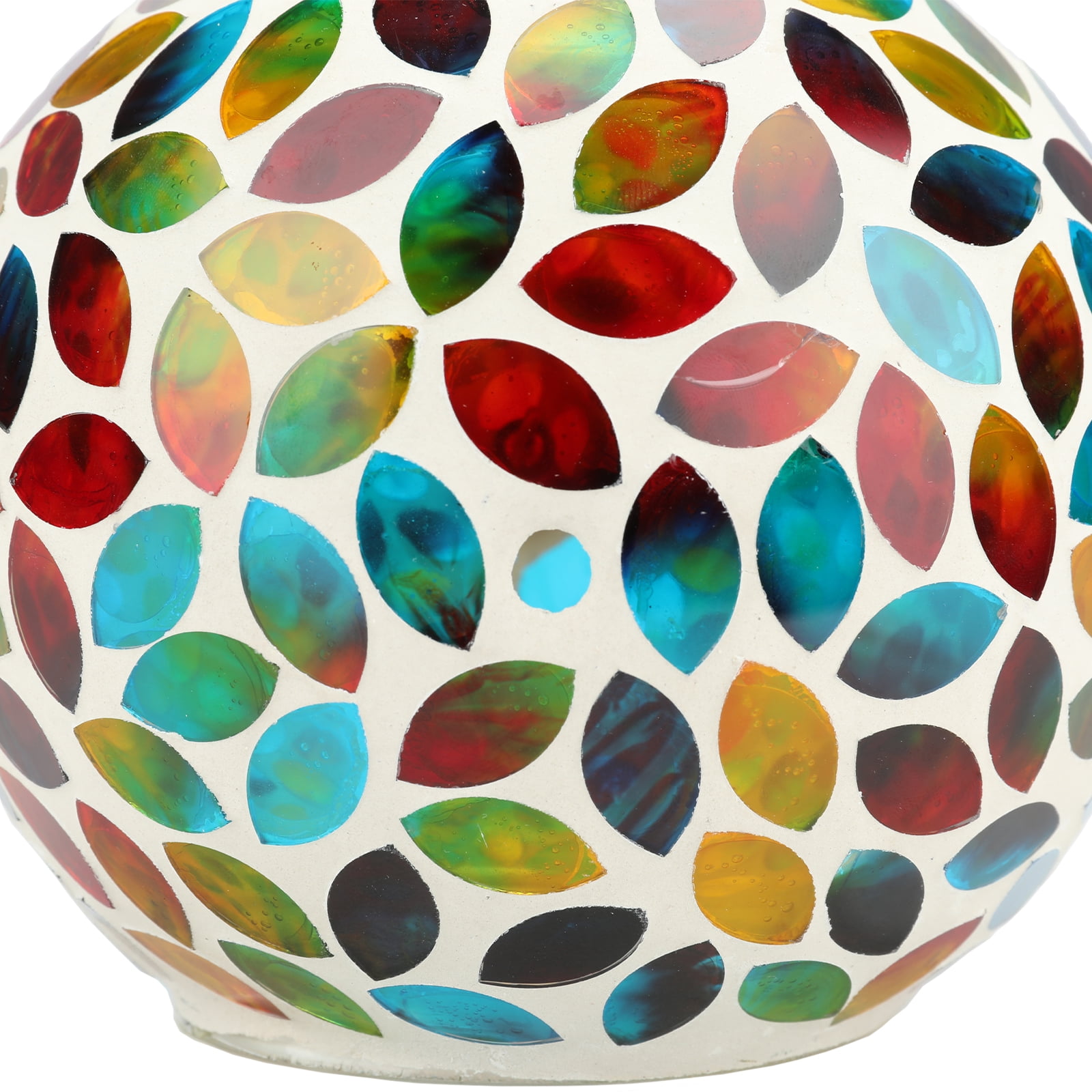WONDER GARDEN Fly-Through Bird Feeder Mosaic Circle, Garden Hanging Hummingbird Feeder Outdoor for Wild Birds, Multi Color Droplets