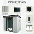 thumbnail image 3 of Alvantor Outdoor Storage Shed 6 x 5 Ft Metal Garden Shed with Window and Transparent plate for Backyard, Garden White, 3 of 7