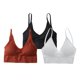 thumbnail image 1 of Acolchado con Cuello en Mujer de 3 Pieza Cómodo Sin Cable Corto Soledad Chaleco Bralette de algodón para mujer, 1 of 10