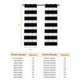 thumbnail image 6 of Fsddascl Black Striped Blackout Curtains for Bedroom/Living Room, Thermal Insulated Kitchen Curtains, Modern Simple Monochrome Geometric White Grommet Darkening Window Treatment Drapes 52"x72"x2, 6 of 6