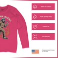 thumbnail image 6 of American Legend Bigfoot Women's Long Sleeve T-shirt Patriotic Funny Sasquatch Fan 4 July USA Flag Beer BBQ Tailgate Party, 6 of 7