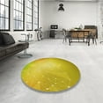 thumbnail image 4 of Ahgly Company Machine Washable Indoor Square Transitional Yellow Area Rugs, 4' Square, 4 of 7