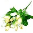 thumbnail image 3 of Pebbuoy 15 Heads Artificial Flower Faux Silk Tulip Bud Plant Decor, 3 of 5