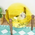 thumbnail image 6 of Contemporary Dog Bed for Small Dogs - Transparent Detachable Hemisphere Cozy Dog Cave Bed - Covered Hooded Cat Bed - Yellow, 6 of 6