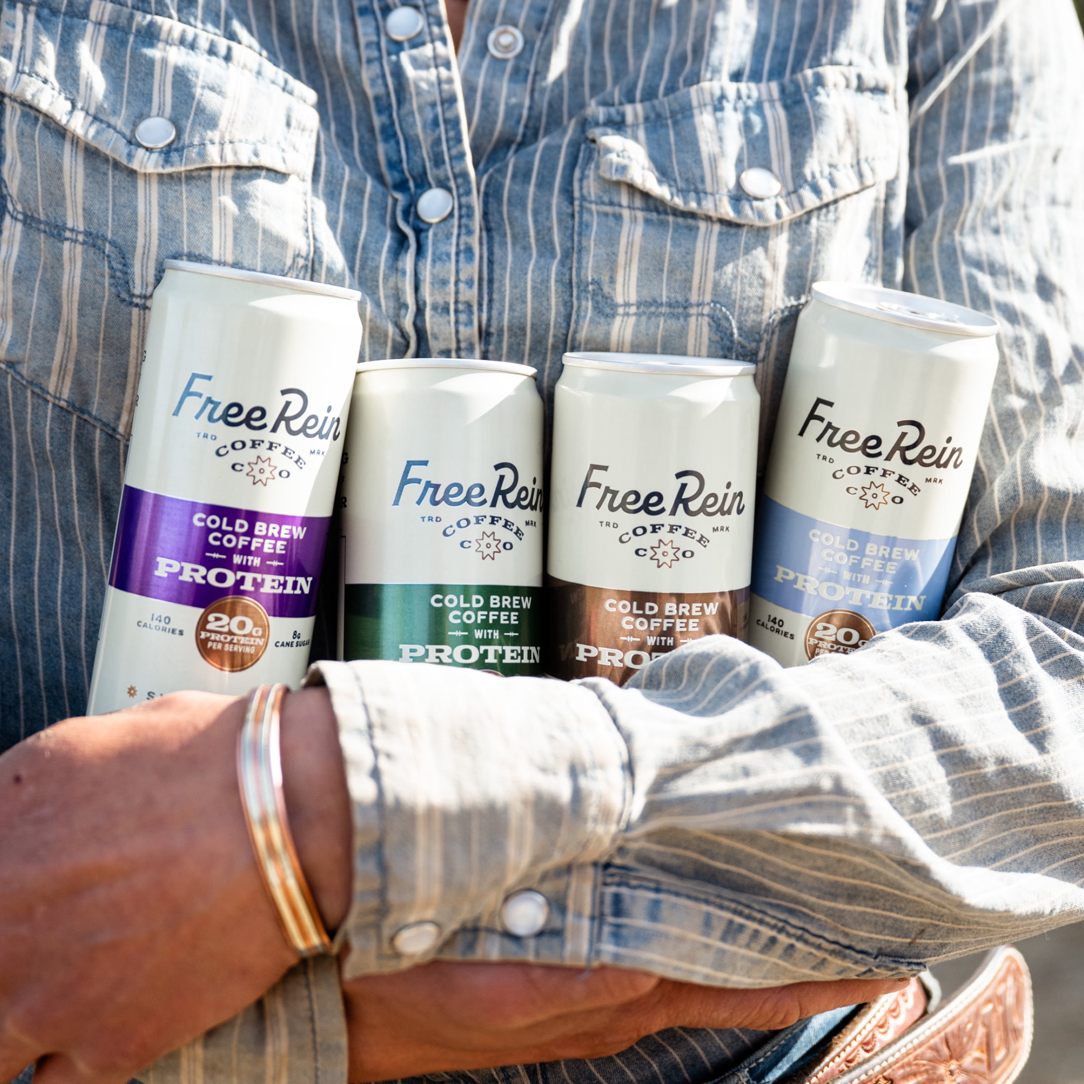 Free Rein Coffee Company Ready to Drink Texas Pecan Protein Cold Brew, 11 fl oz Can