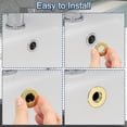 thumbnail image 4 of Uxcell Overflow Ring, Sink Round Cover Basin Trim Brass Insert in Hole Round Caps for Kitchen Bathroom, Silver 3Pcs, 4 of 5