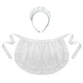 thumbnail image 6 of Toptie Maid Waist Apron with Headband for Kid, Christmas Ruffles Half Apron, Party Dress Up Apron, 6 of 7