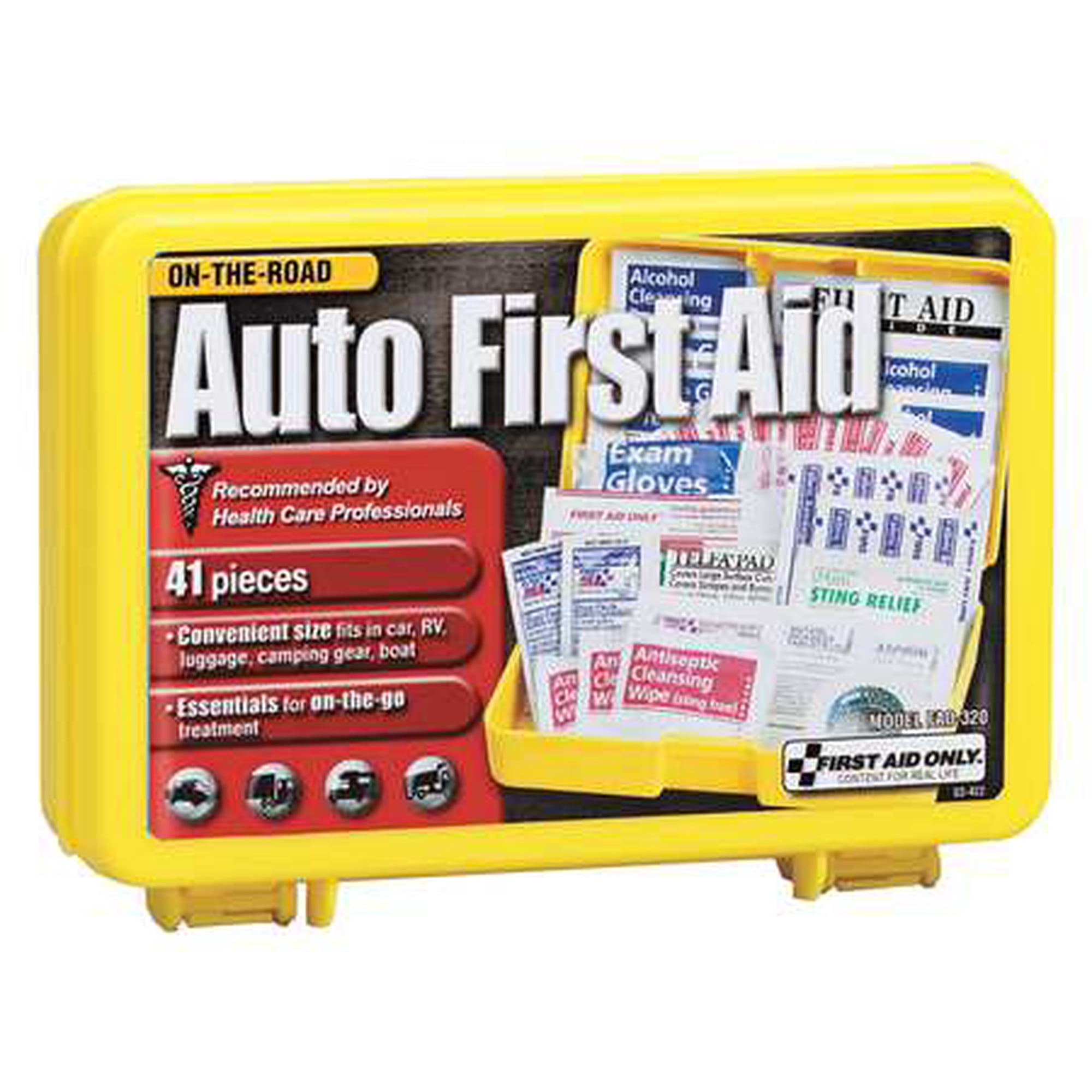 First Aid Kit and Housing, Plastic 40 Components, 10 People Served FAO-320/LAB