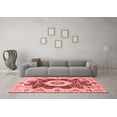 thumbnail image 3 of Ahgly Company Machine Washable Indoor Rectangle Abstract Red Modern Area Rugs, 2' x 4', 3 of 4